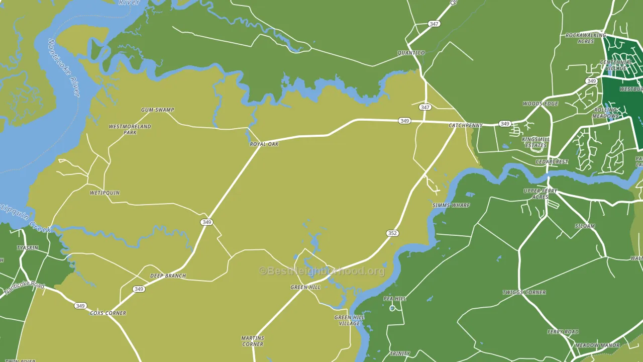 21856, MD block-group voter-turnout map