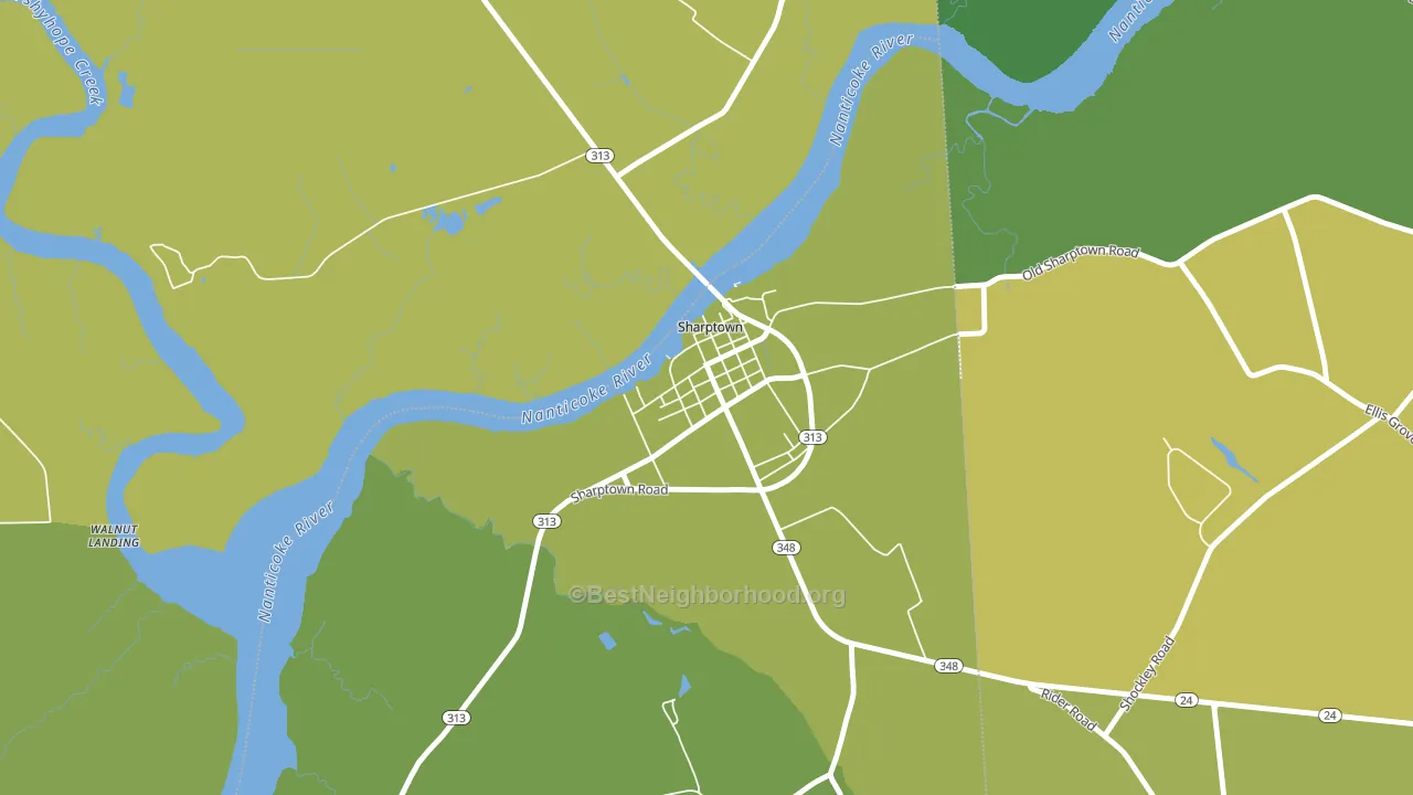 21861, MD block-group voter-turnout map