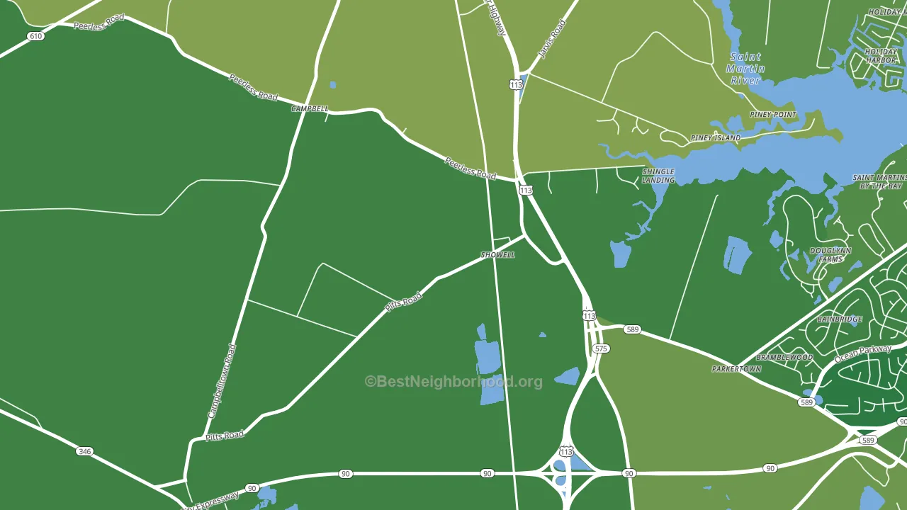 21862, MD block-group voter-turnout map