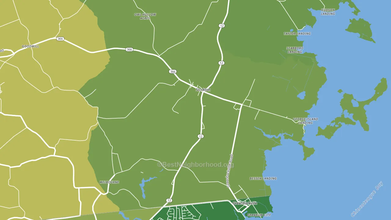 21864, MD block-group voter-turnout map