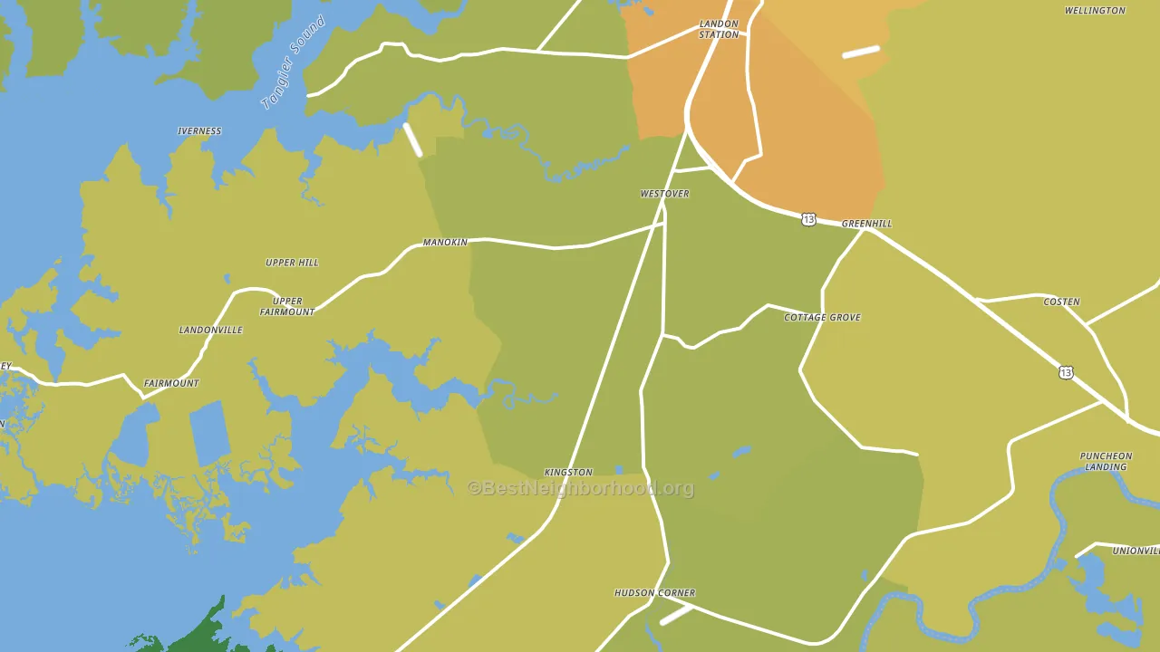 21871, MD block-group voter-turnout map