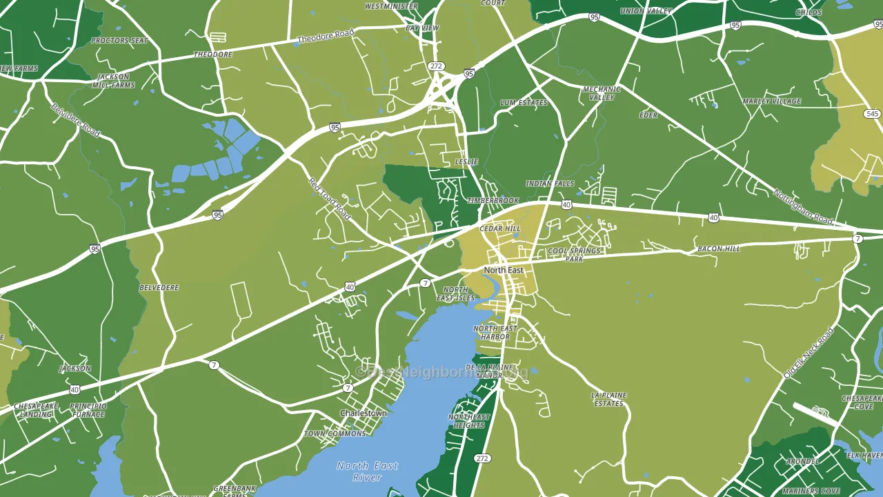 21901, MD block-group voter-turnout map