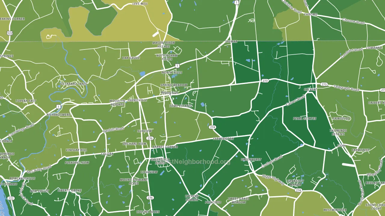 21911, MD block-group voter-turnout map