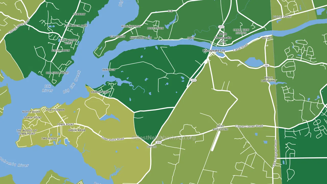 21915, MD block-group voter-turnout map