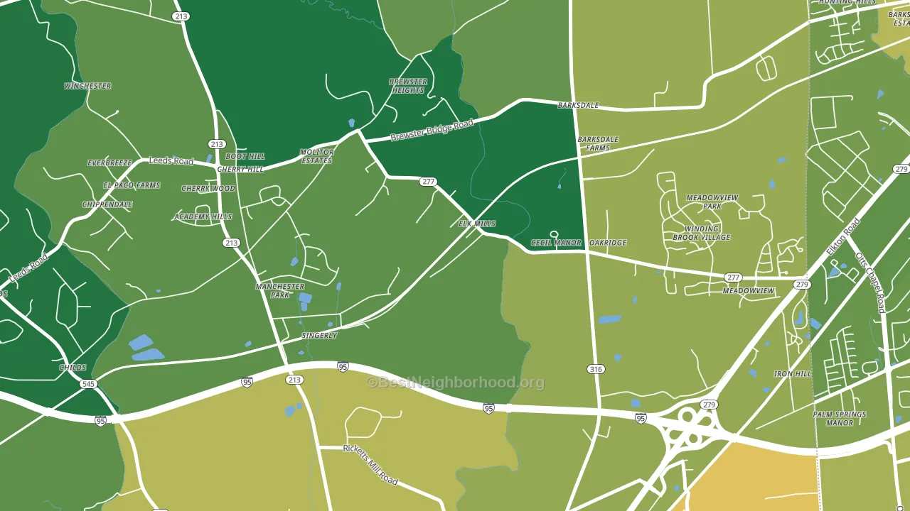 21920, MD block-group voter-turnout map