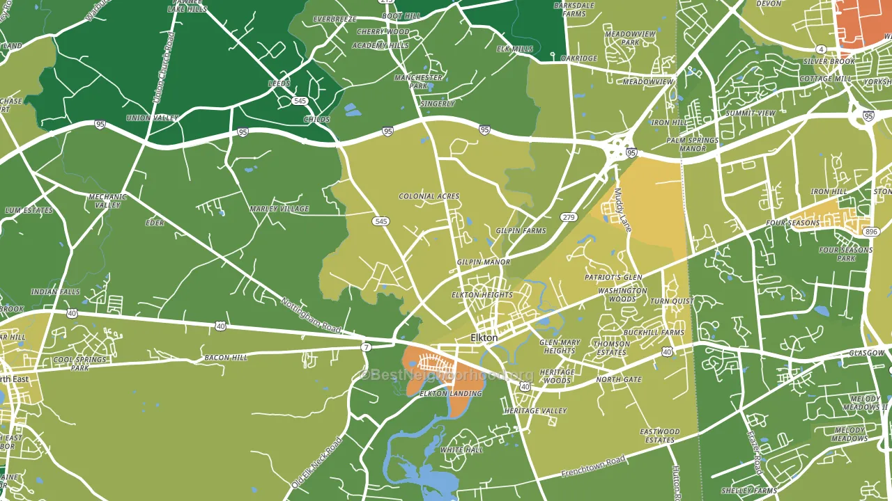 21921, MD block-group voter-turnout map