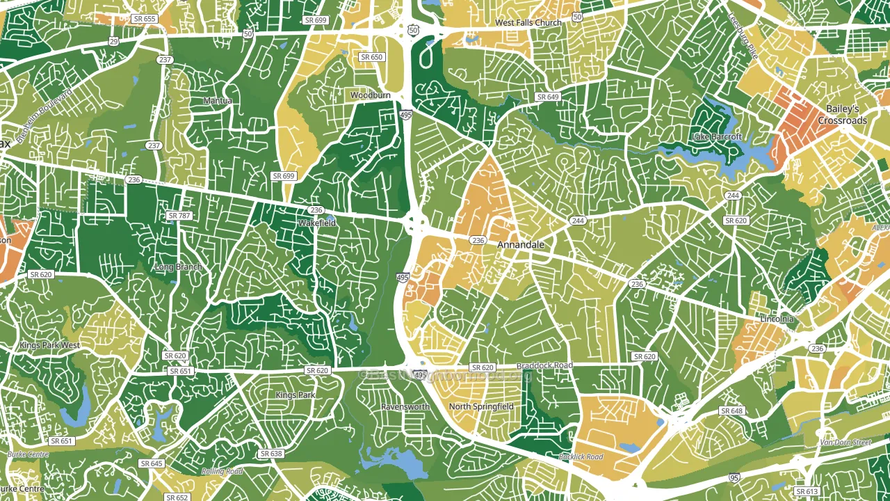 22003, VA block-group voter-turnout map