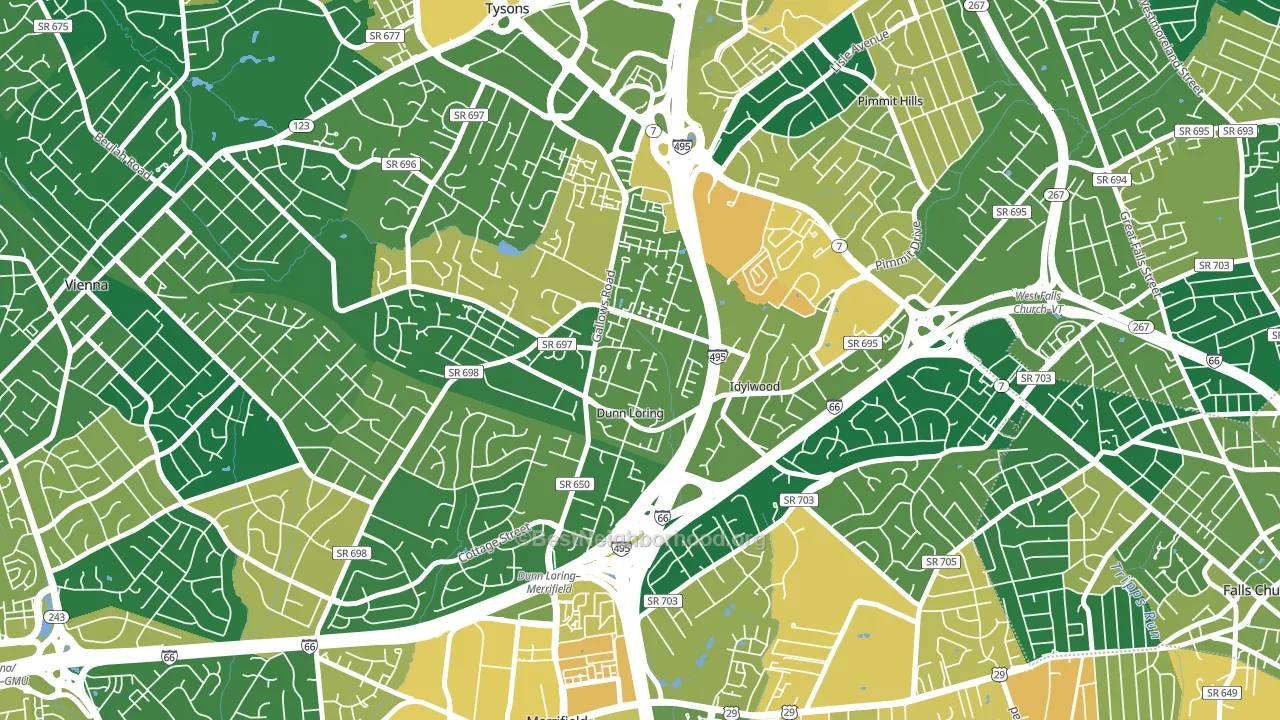 22027, VA block-group voter-turnout map