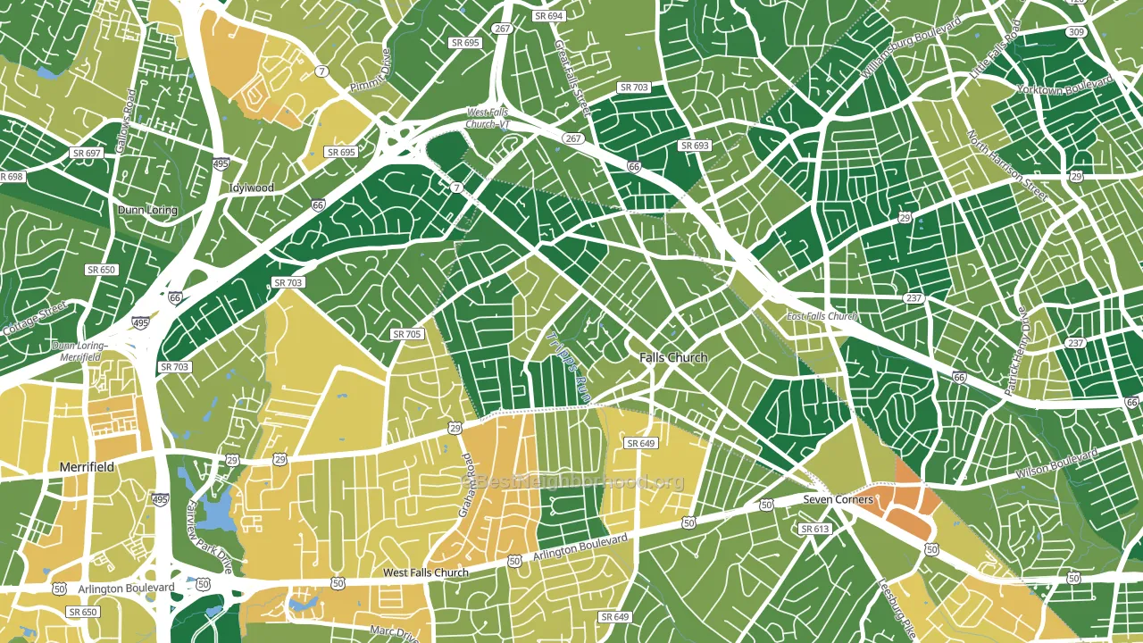 22046, VA block-group voter-turnout map