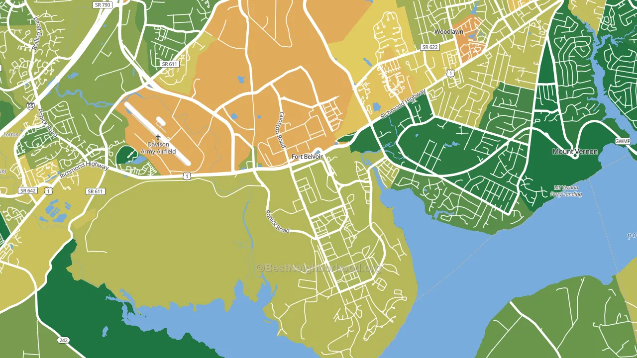 22060, VA block-group voter-turnout map