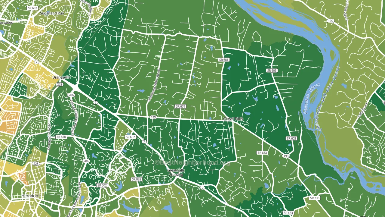 22066, VA block-group voter-turnout map
