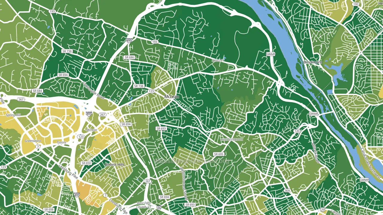 22101, VA block-group voter-turnout map