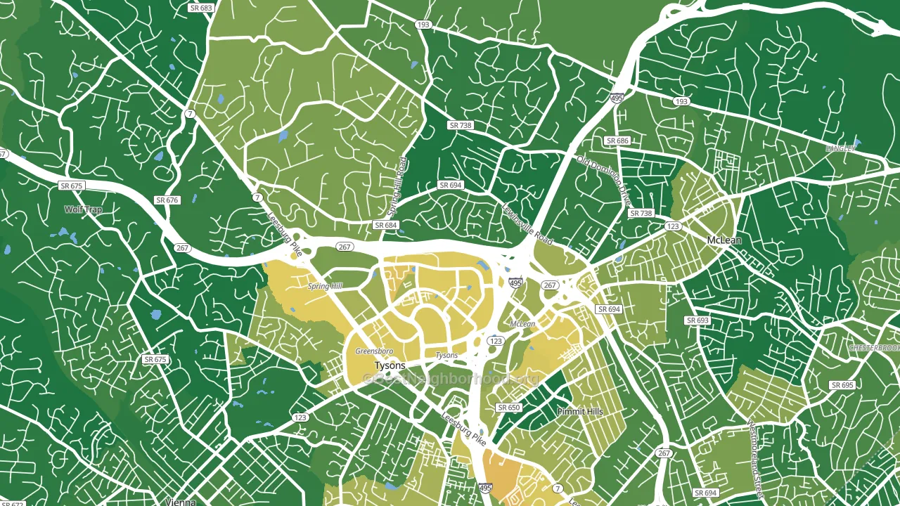 22102, VA block-group voter-turnout map