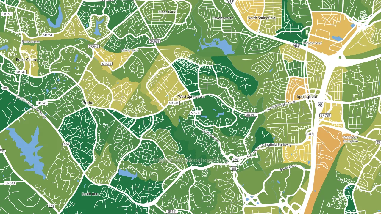 22152, VA block-group voter-turnout map