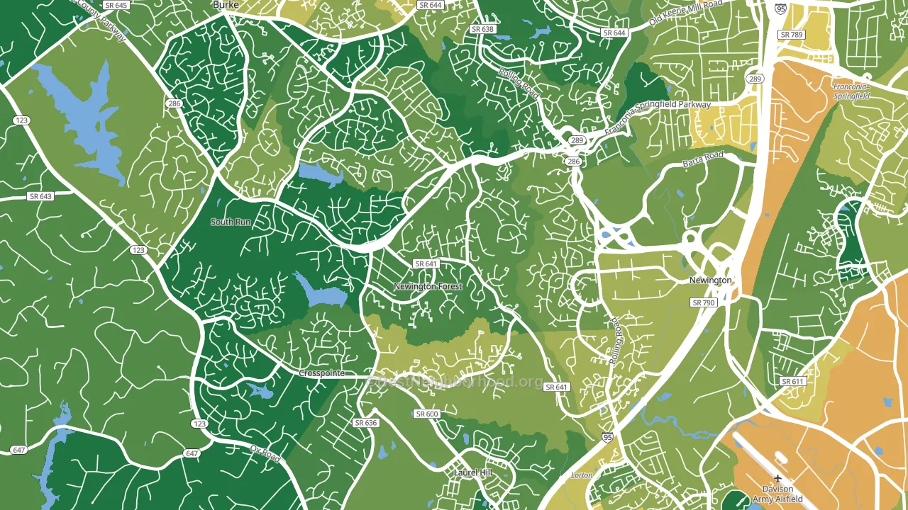 22153, VA block-group voter-turnout map