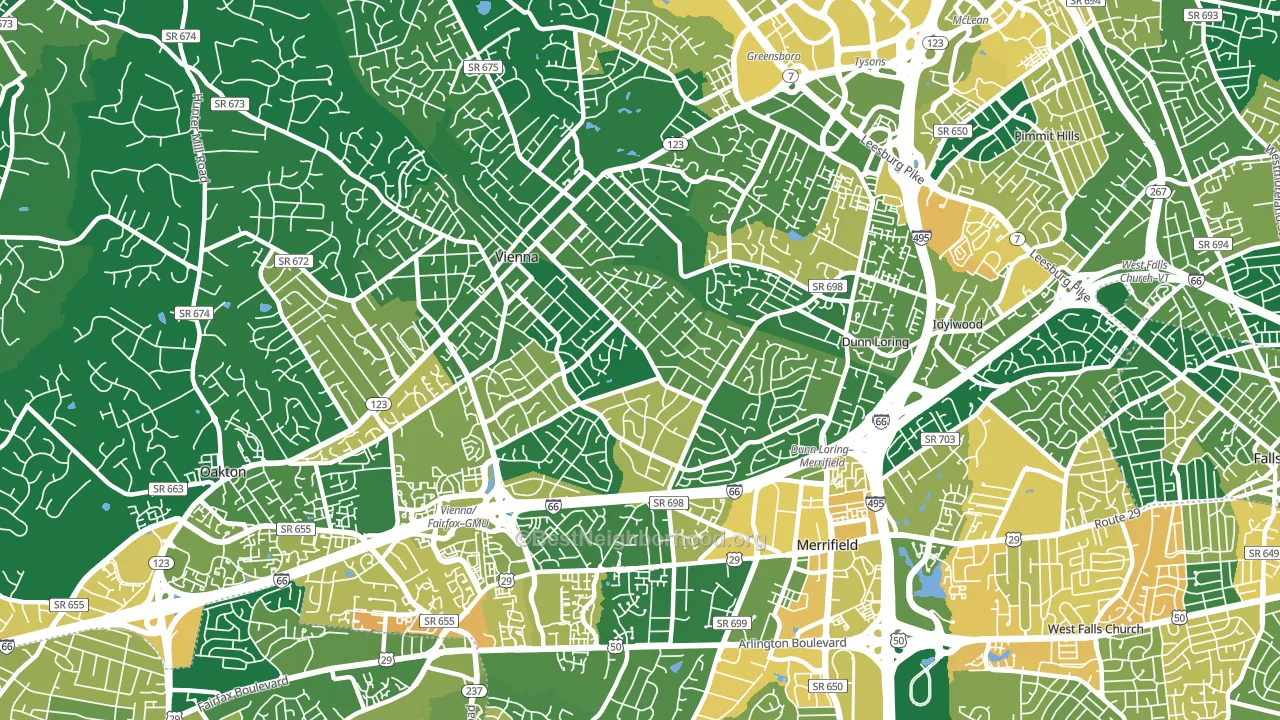 22180, VA block-group voter-turnout map