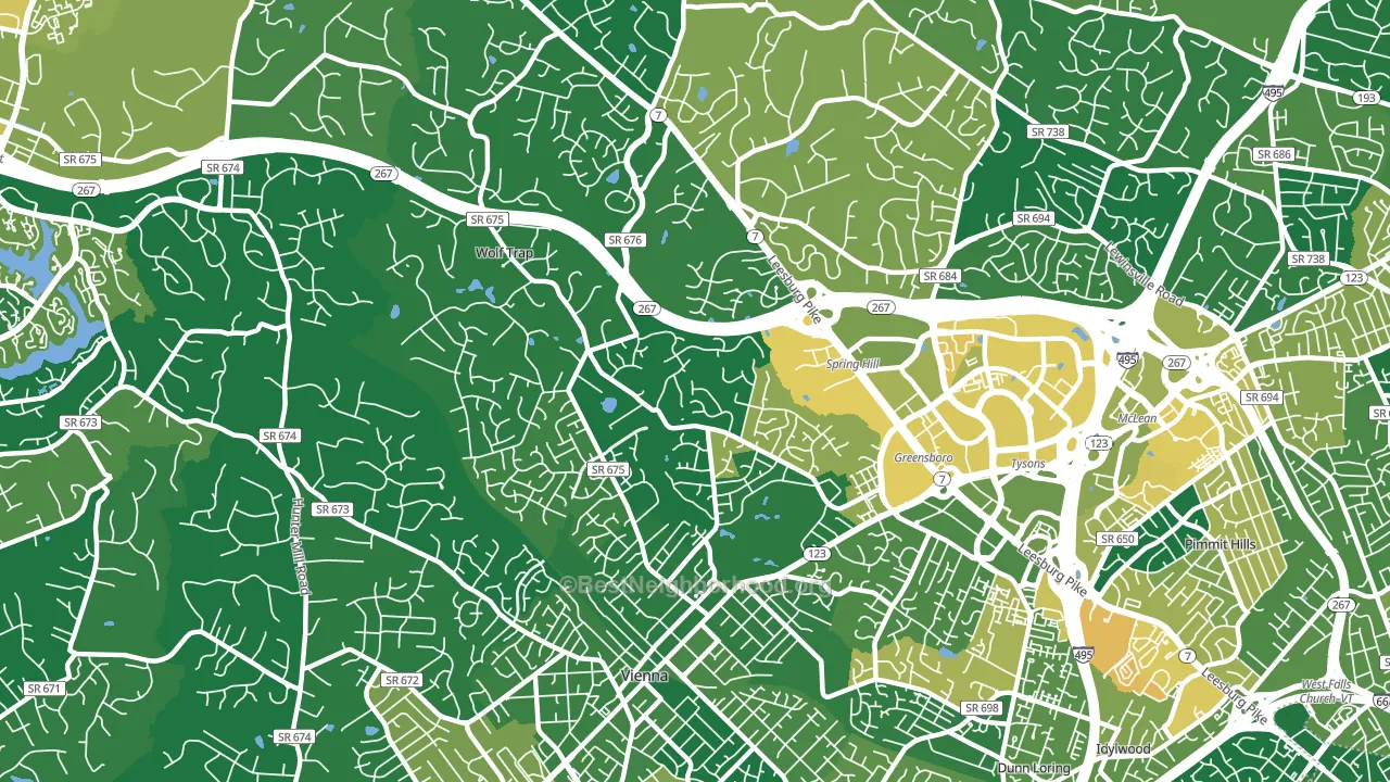 22182, VA block-group voter-turnout map