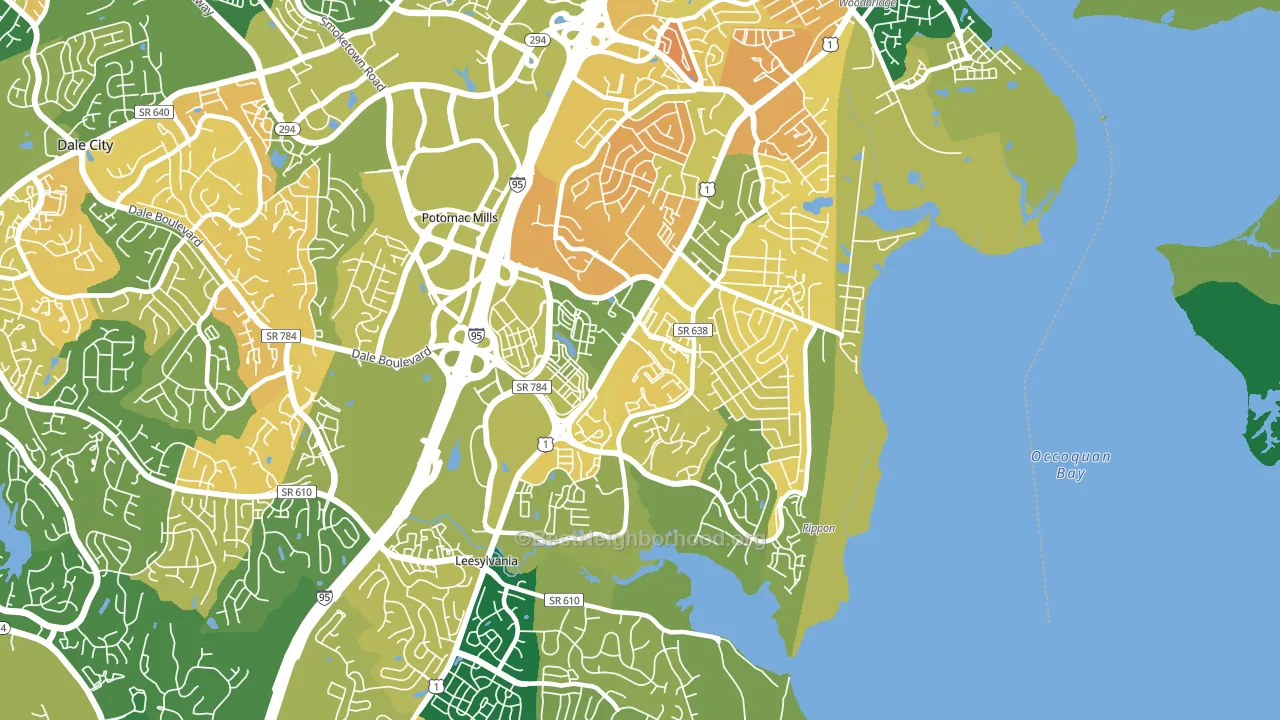 22191, VA block-group voter-turnout map