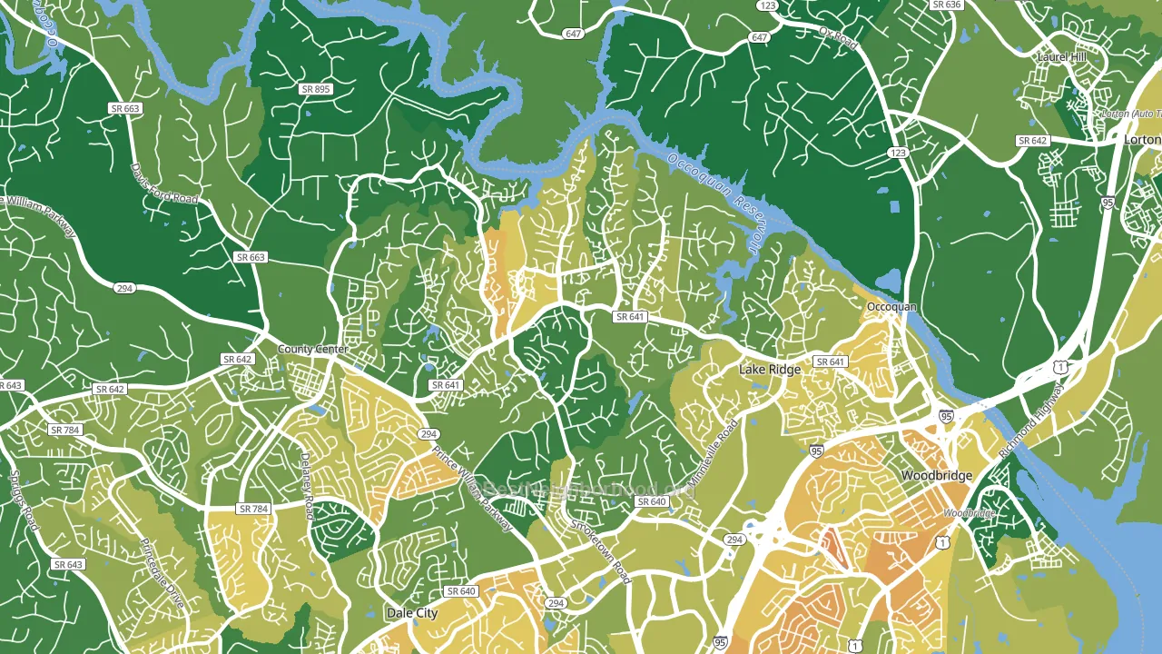 22192, VA block-group voter-turnout map
