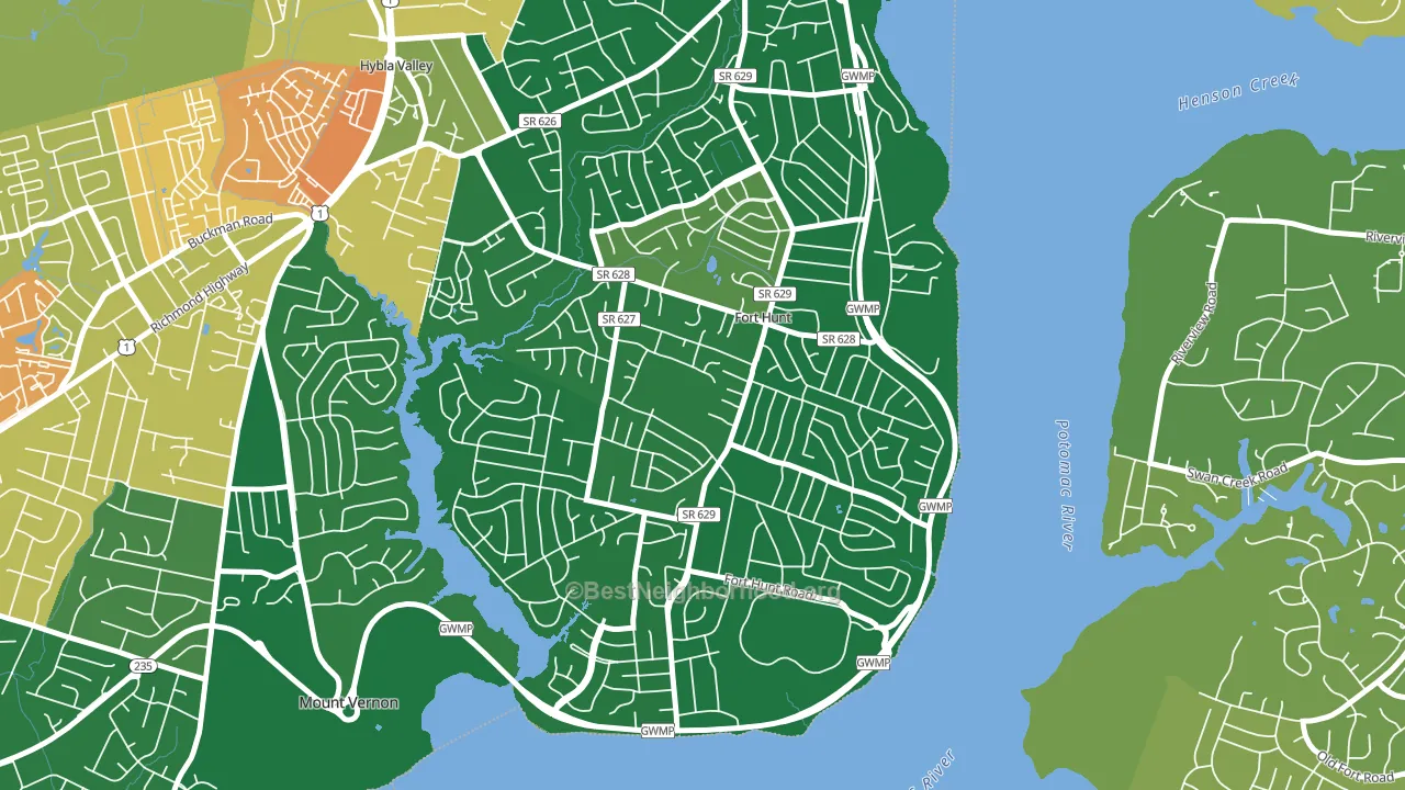 22308, VA block-group voter-turnout map