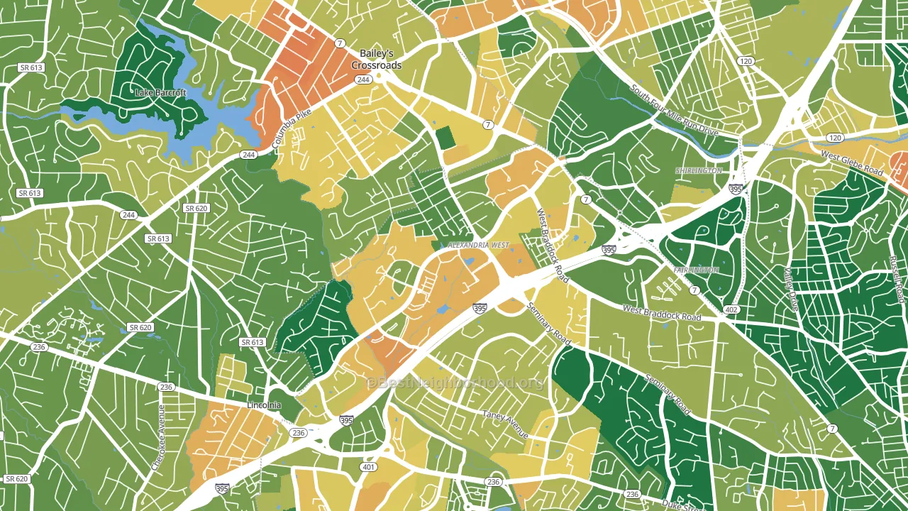22311, VA block-group voter-turnout map