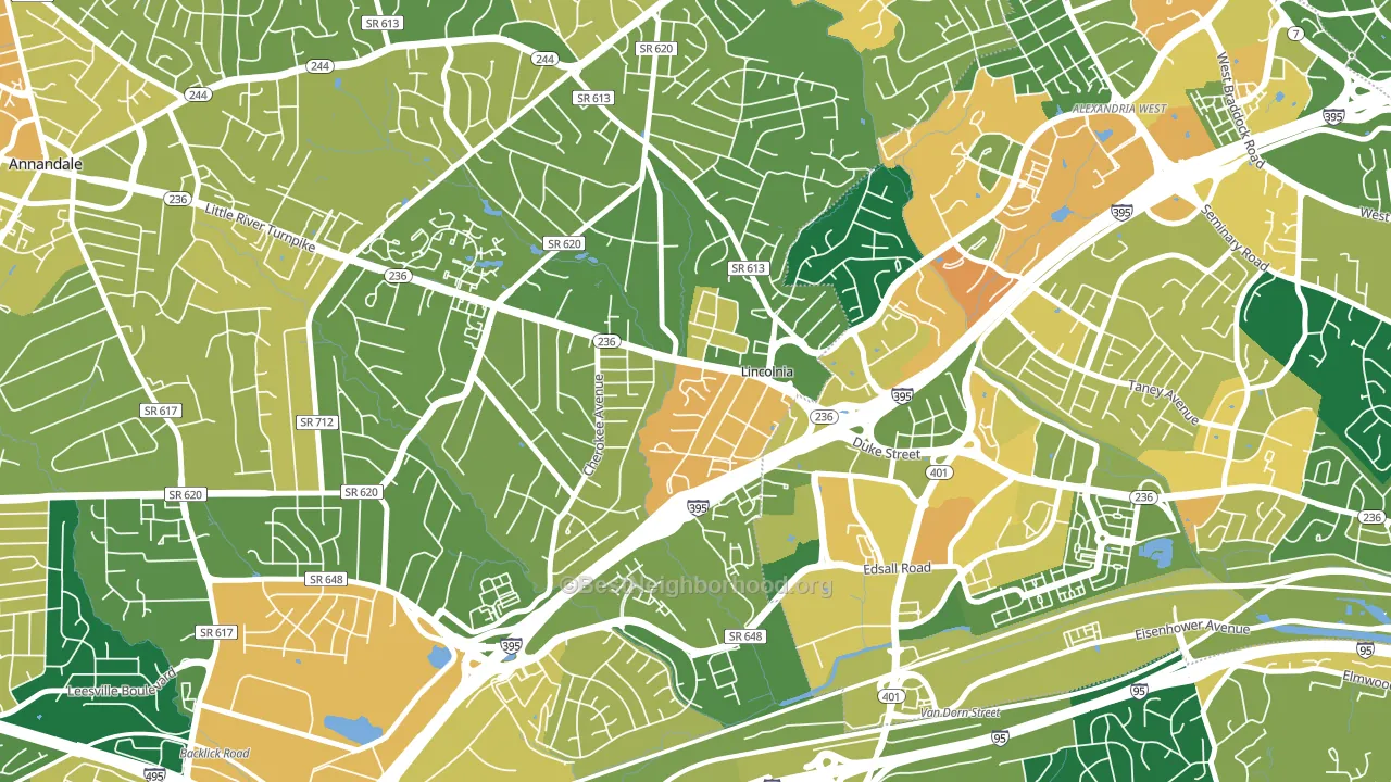 22312, VA block-group voter-turnout map