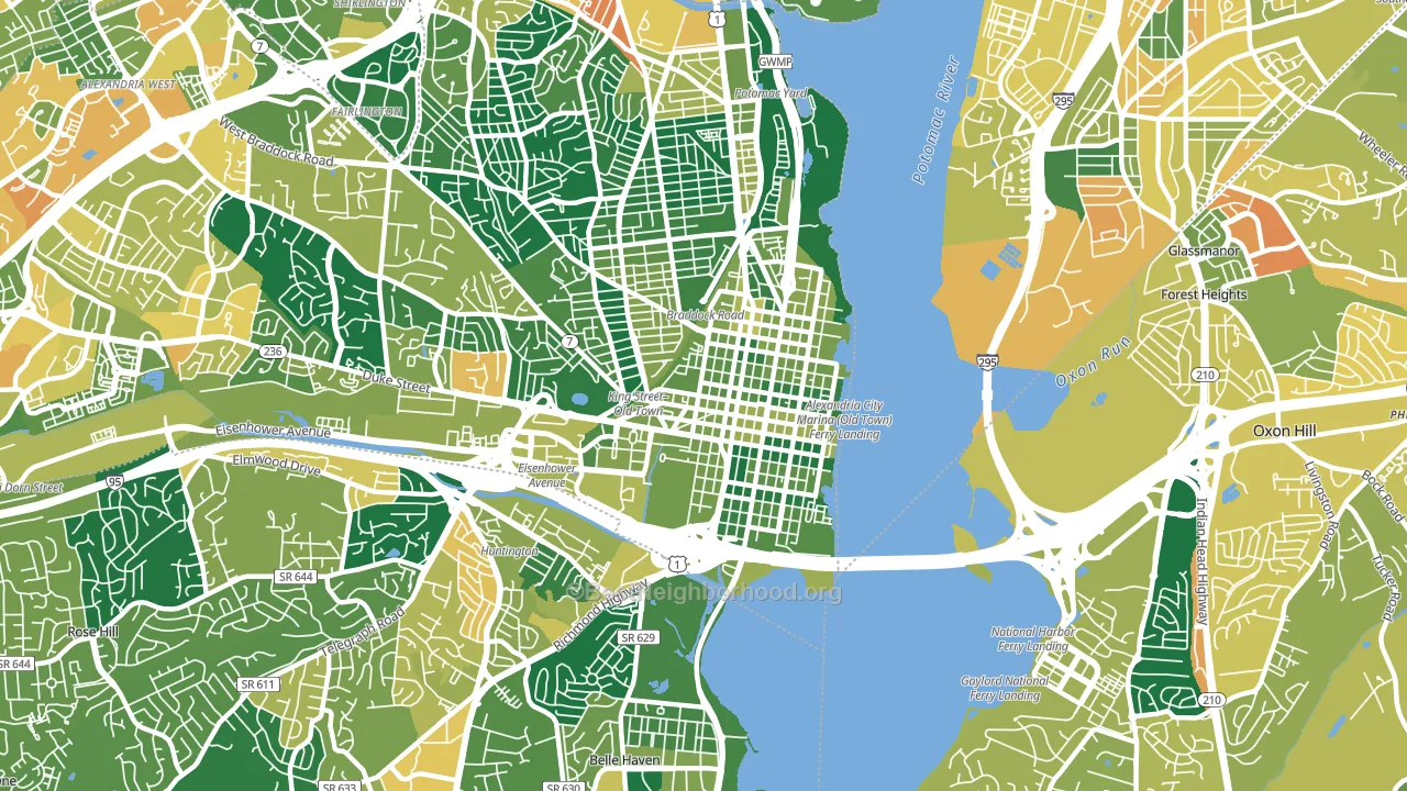 22314, VA block-group voter-turnout map