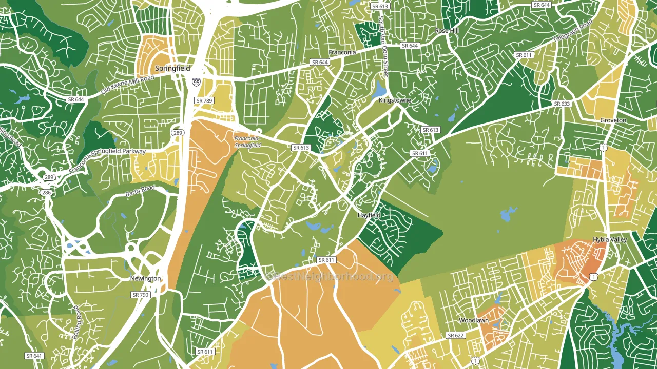 22315, VA block-group voter-turnout map