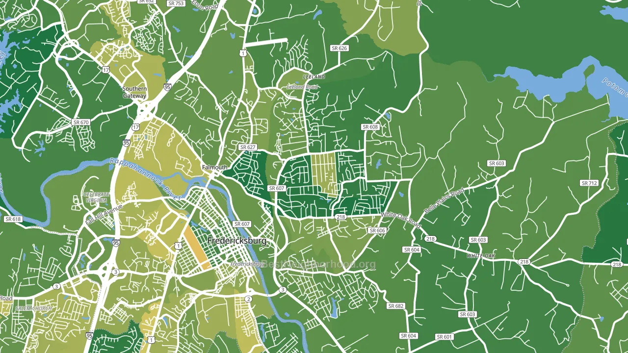 22405, VA block-group voter-turnout map