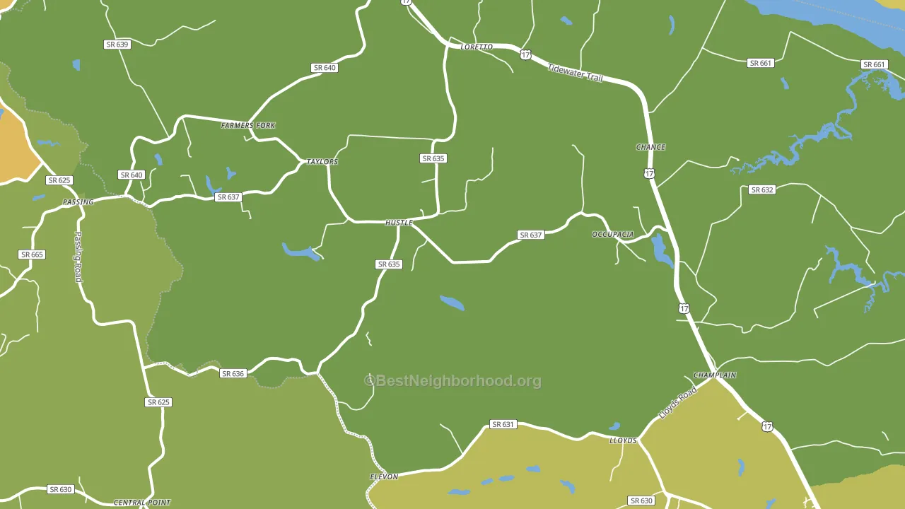 22436, VA block-group voter-turnout map