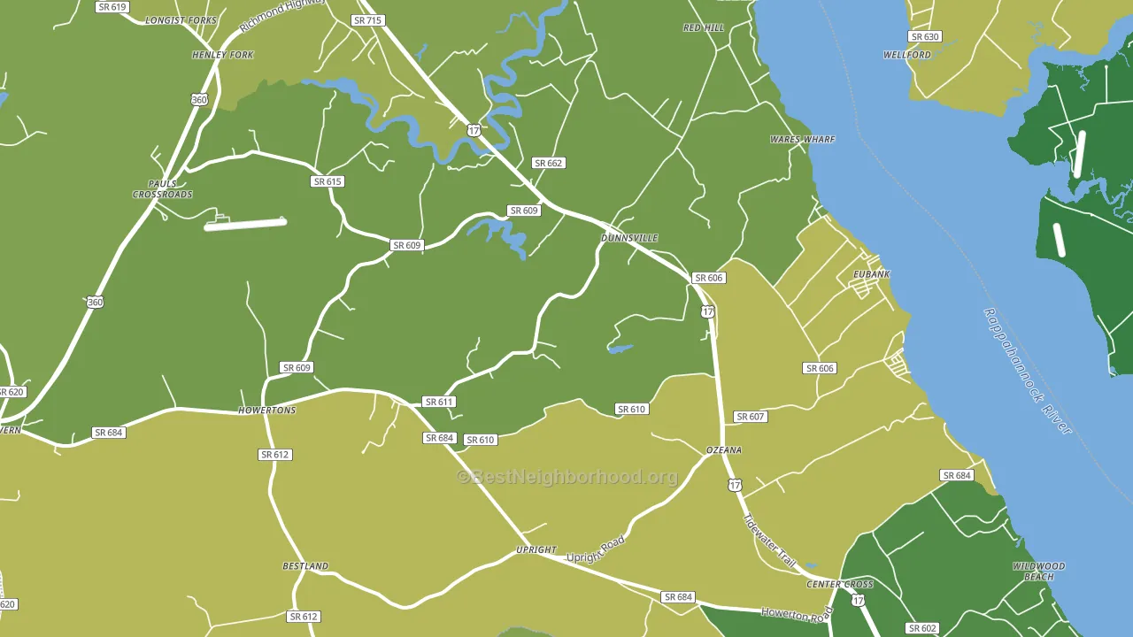 22454, VA block-group voter-turnout map