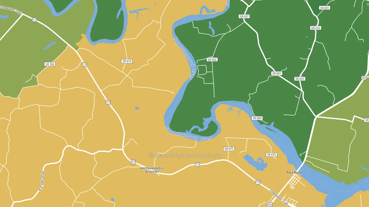 22538, VA block-group voter-turnout map