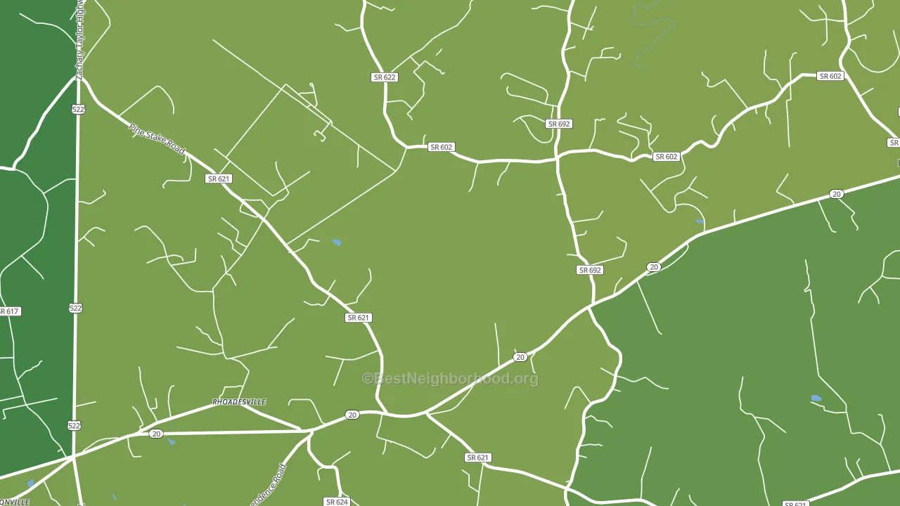 22542, VA block-group voter-turnout map