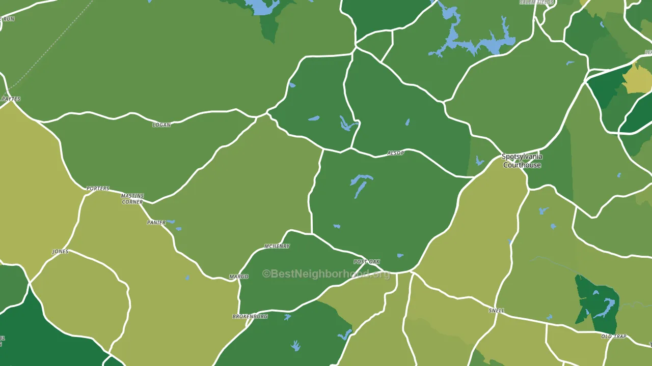 22551, VA block-group voter-turnout map