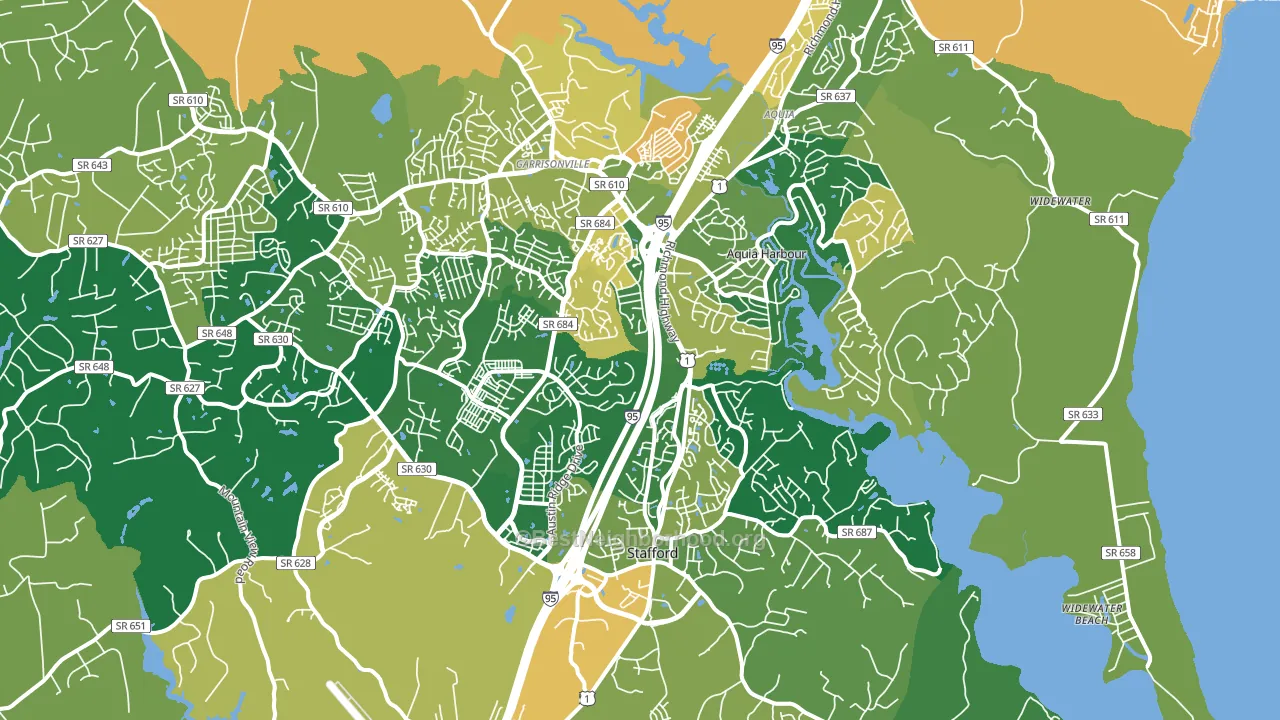 22554, VA block-group voter-turnout map