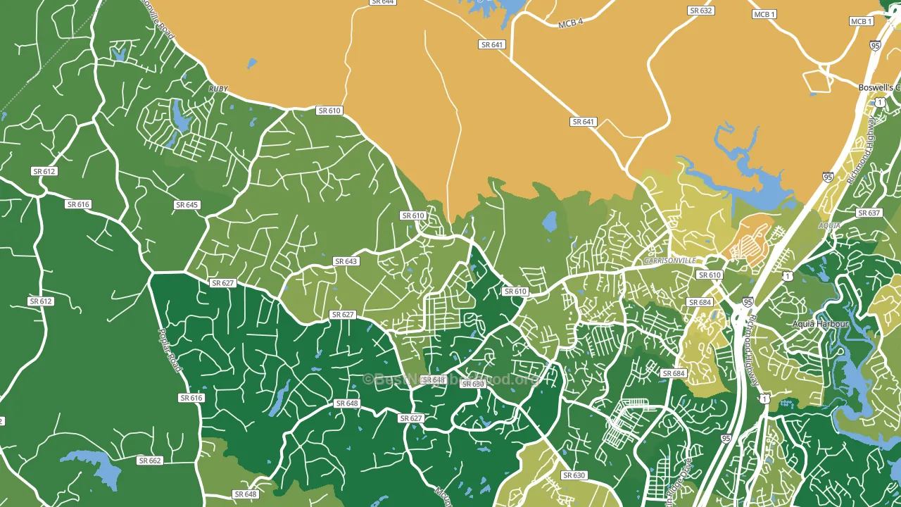 22556, VA block-group voter-turnout map