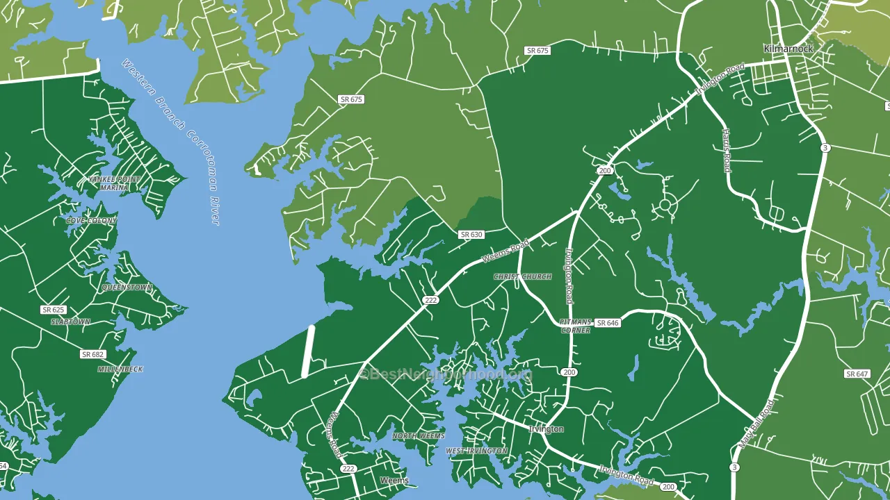 22576, VA block-group voter-turnout map