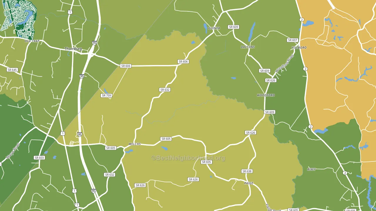 22580, VA block-group voter-turnout map