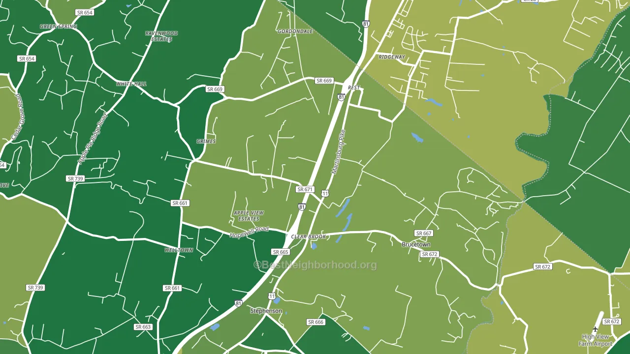 22624, VA block-group voter-turnout map