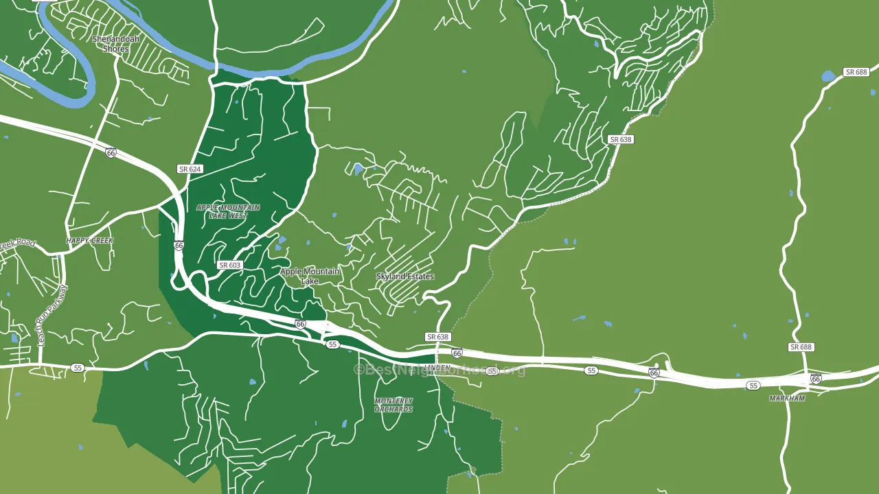 22642, VA block-group voter-turnout map