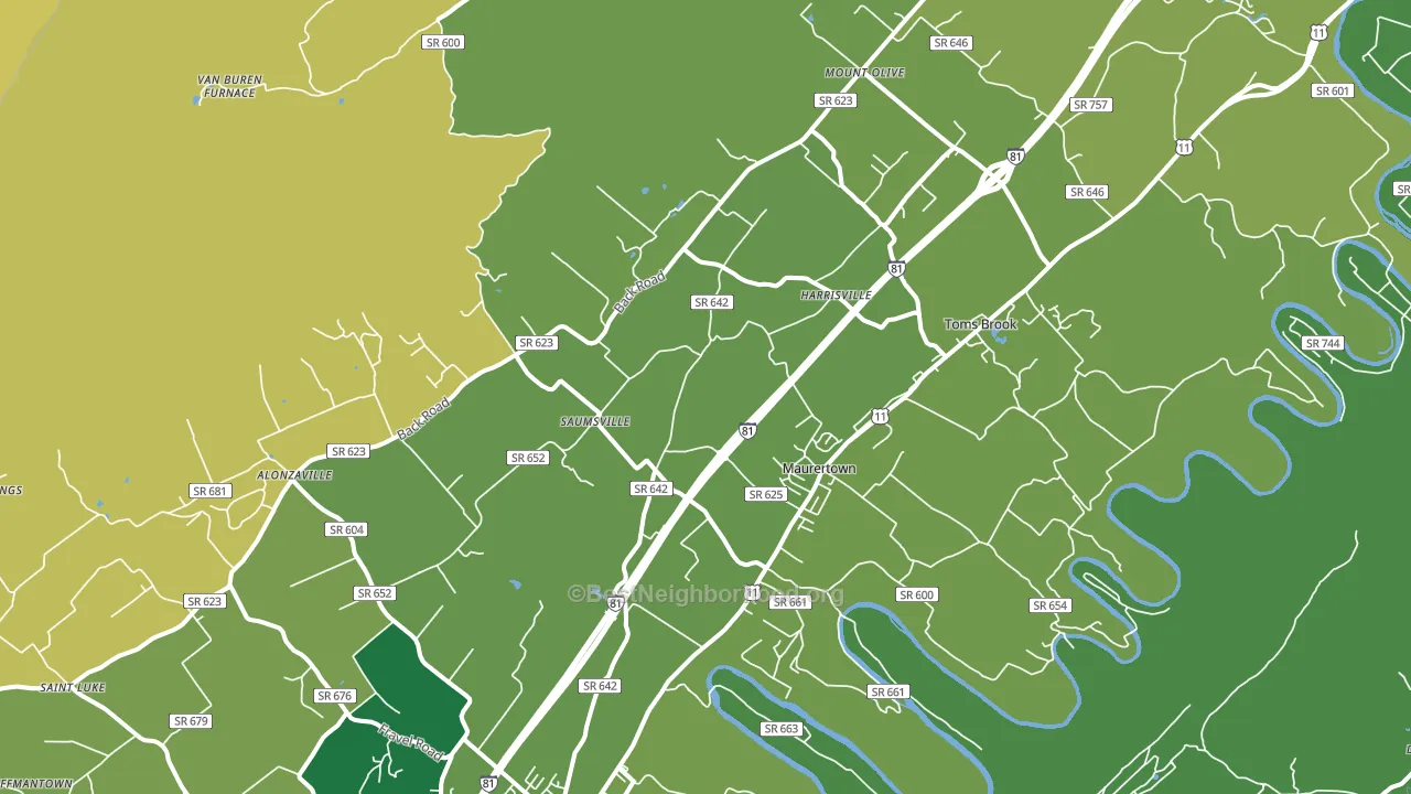 22644, VA block-group voter-turnout map
