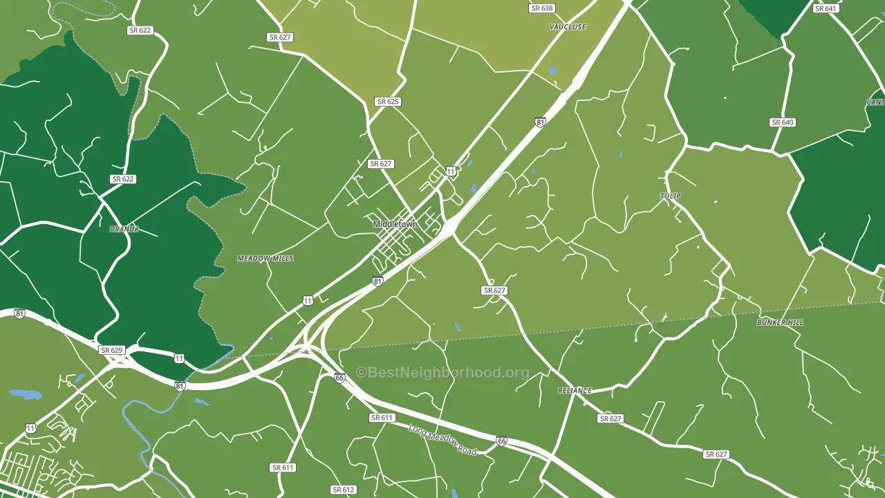 22645, VA block-group voter-turnout map