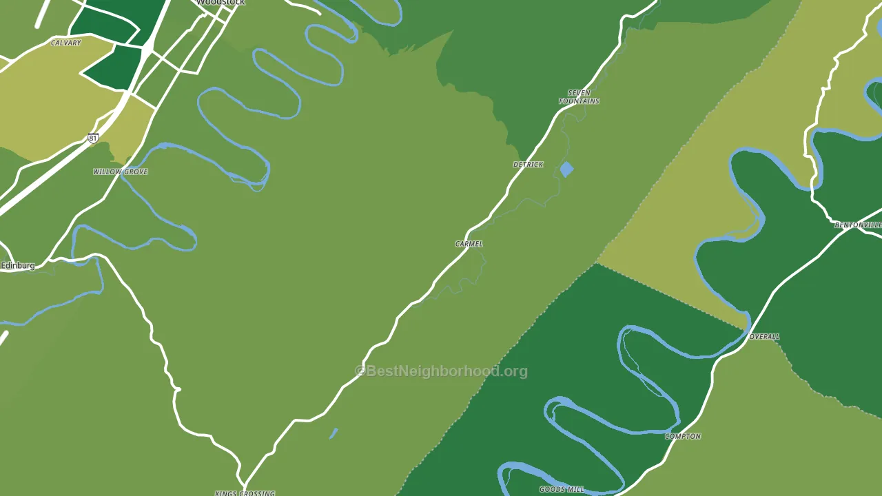 22652, VA block-group voter-turnout map