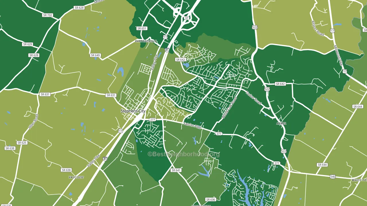 22655, VA block-group voter-turnout map