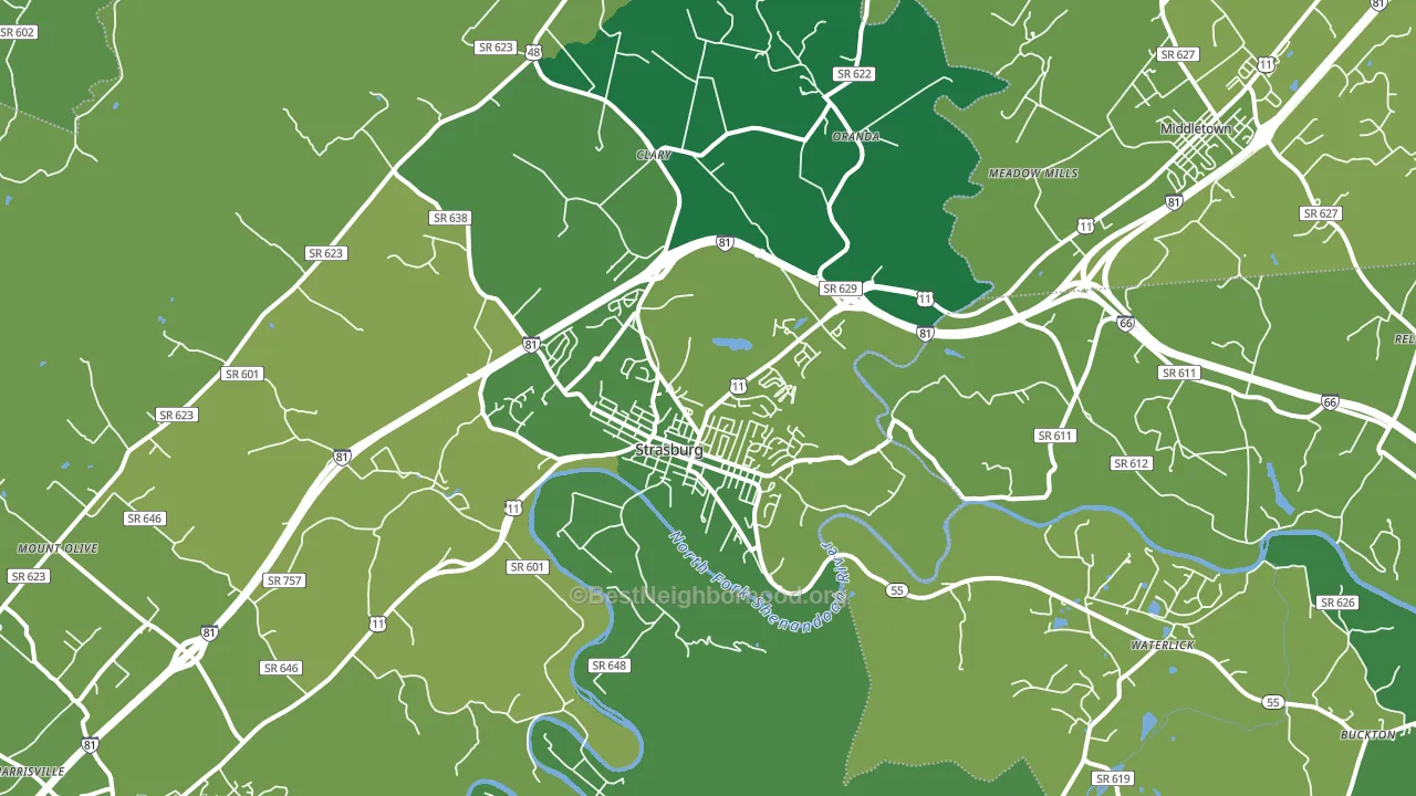 22657, VA block-group voter-turnout map