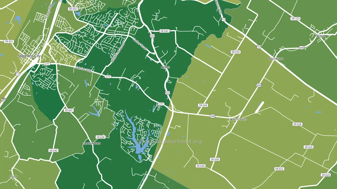 22663, VA block-group voter-turnout map