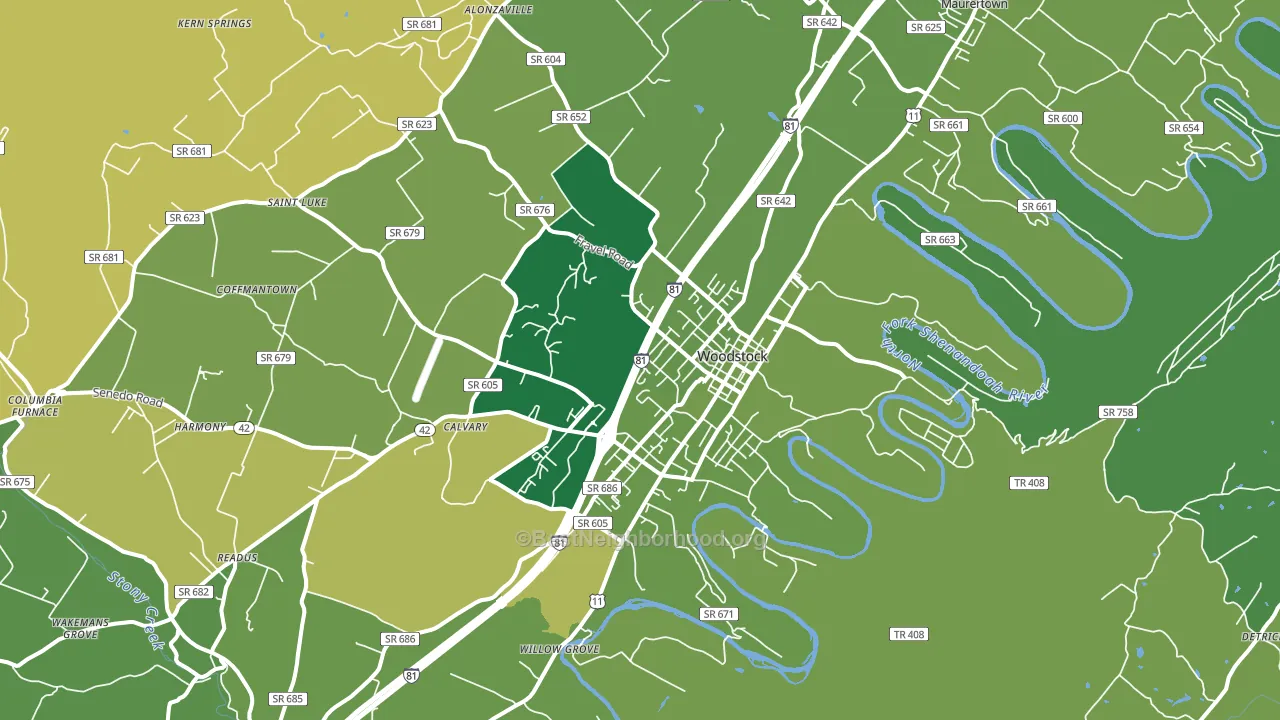 22664, VA block-group voter-turnout map