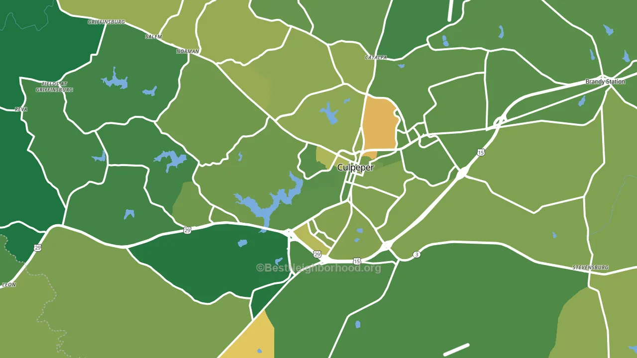 22701, VA block-group voter-turnout map