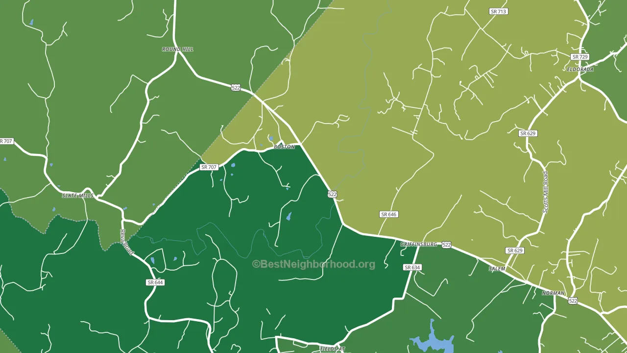 22713, VA block-group voter-turnout map