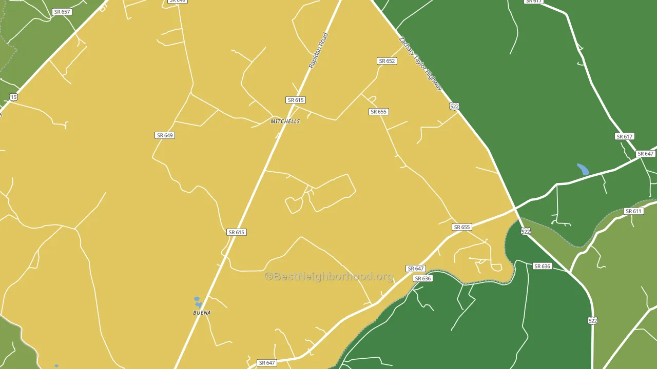 22729, VA block-group voter-turnout map